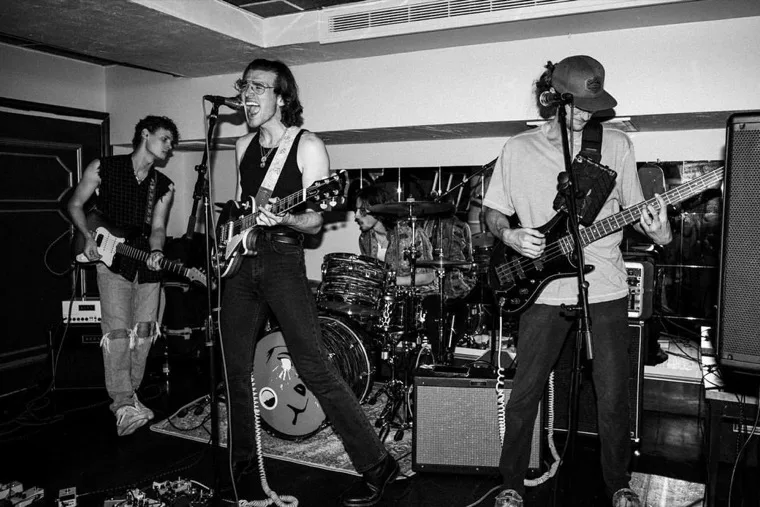Live band performing in The Cave speakeasy